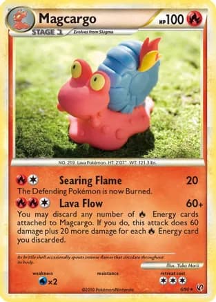Magcargo — Undaunted Pokémon TCG card by Yuka Morii