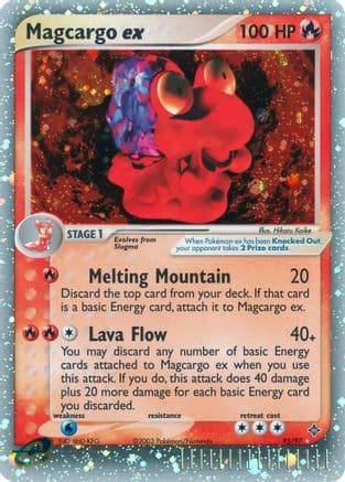 Magcargo ex — Dragon Pokémon TCG card by Hikaru Koike