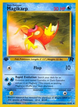 Magikarp — Team Rocket Pokémon TCG card by Kagemaru Himeno