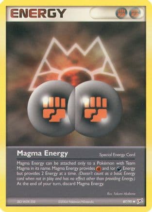 Magma Energy — EX Team Magma vs Team Aqua Pokémon TCG card by Takumi Akabane