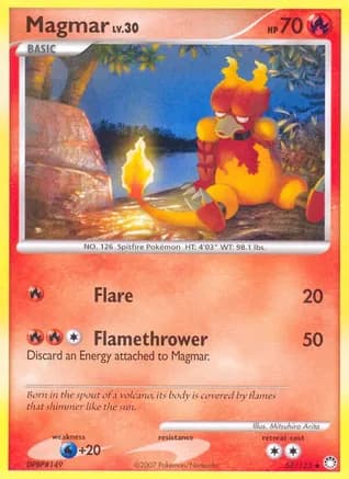Magmar — Mysterious Treasures Pokémon TCG card by Mitsuhiro Arita
