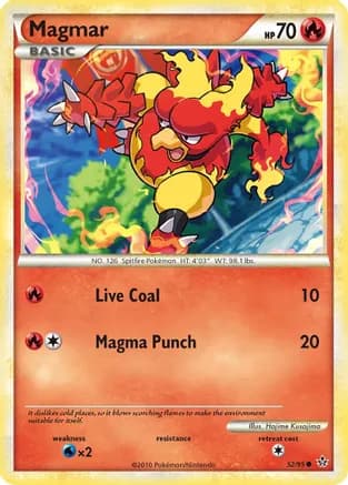 Magmar — Unleashed Pokémon TCG card by Hajime Kusajima