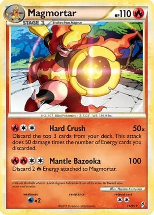 Magmortar — Call of Legends Pokémon TCG card by Hajime Kusajima