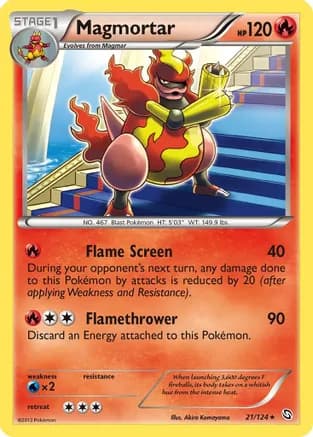 Magmortar — Dragons Exalted Pokémon TCG card by Akira Komayama