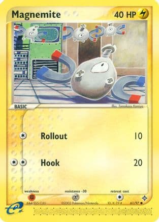 Magnemite - 61/97 — Dragon Pokémon TCG card by Tomokazu Komiya