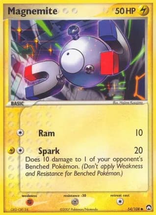 Magnemite — EX Power Keepers Pokémon TCG card by Hajime Kusajima