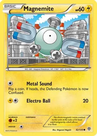 Magnemite (42) — Plasma Storm Pokémon TCG card by Shigenori Negishi