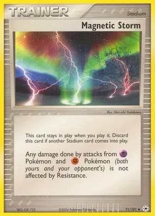 Magnetic Storm — EX Hidden Legends Pokémon TCG card by Ryo Ueda