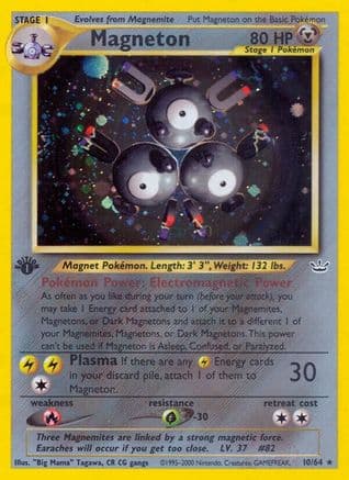 Magneton — Neo Revelation Pokémon TCG card by "Big Mama" Tagawa, CR CG gangs