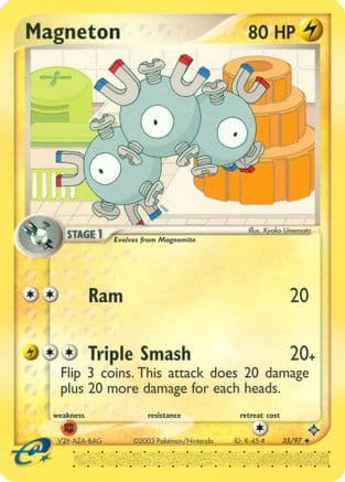 Magneton - 35/97 — Dragon Pokémon TCG card by Kyoko Umemoto