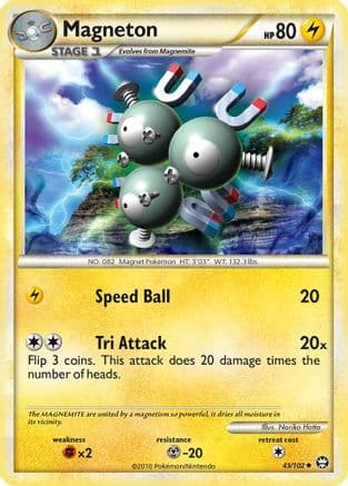 Magneton — Triumphant Pokémon TCG card by Noriko Hotta