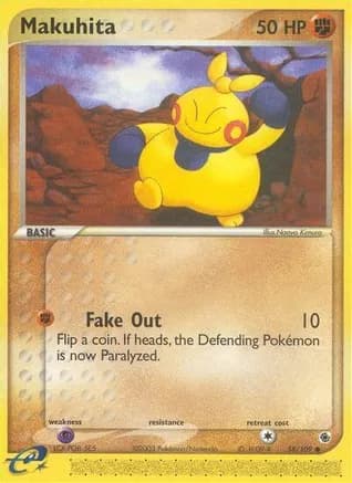 Makuhita - 58/109 — EX Ruby and Sapphire Pokémon TCG card by Naoyo Kimura
