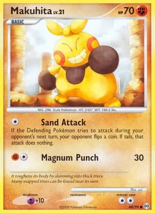 Makuhita — Arceus Pokémon TCG card by sui