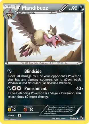 Mandibuzz — Black and White Pokémon TCG card by Kouki Saitou