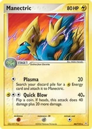 Manectric — EX Holon Phantoms Pokémon TCG card by Midori Harada