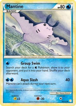 Mantine — HeartGold SoulSilver Pokémon TCG card by Naoyo Kimura