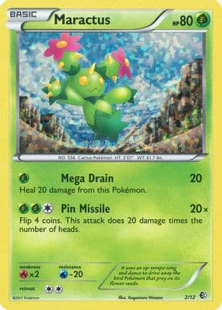 Maractus - 2/12 — McDonald's Promos 2011 Pokémon TCG card by Kagemaru Himeno