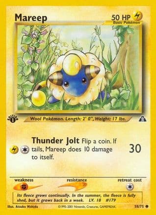 Mareep — Neo Discovery Pokémon TCG card by Atsuko Nishida