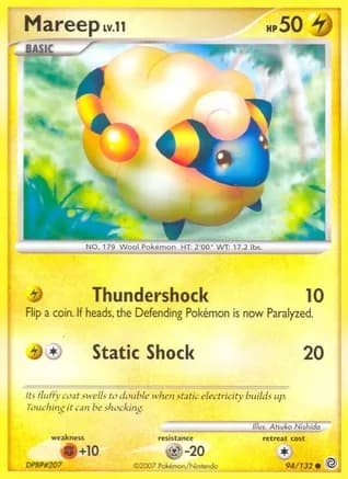 Mareep — Secret Wonders Pokémon TCG card by Atsuko Nishida