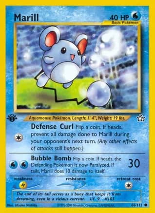 Marill — Neo Genesis Pokémon TCG card by Atsuko Nishida