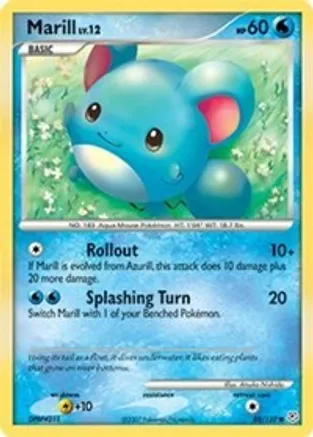 Marill — Diamond and Pearl Pokémon TCG card by Atsuko Nishida
