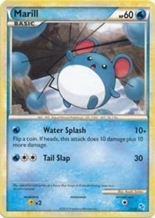 Marill (#15) — HGSS Trainer Kit: Gyarados & Raichu Pokémon TCG card by Yuka Morii
