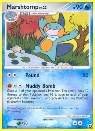 Marshtomp — Great Encounters Pokémon TCG card by Sumiyoshi Kizuki