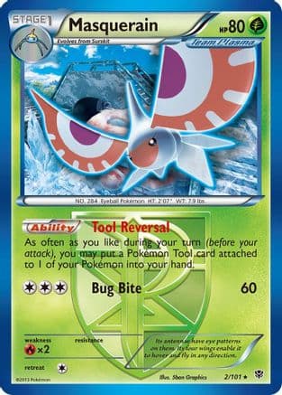 Masquerain (Team Plasma) — Plasma Blast Pokémon TCG card by Sban Graphics