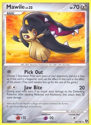 Mawile — Great Encounters Pokémon TCG card by Midori Harada