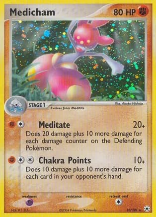 Medicham - 10/101 — EX Hidden Legends Pokémon TCG card by Atsuko Nishida