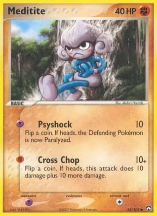 Meditite — EX Power Keepers Pokémon TCG card by Midori Harada