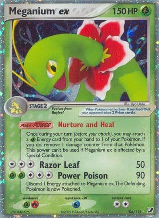 Meganium ex — EX Unseen Forces Pokémon TCG card by Ryo Ueda
