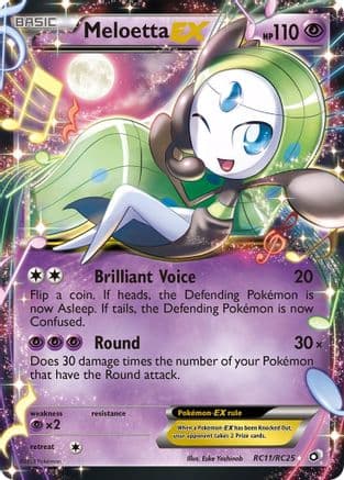 Meloetta EX — Legendary Treasures: Radiant Collection Pokémon TCG card by Eske Yoshinob
