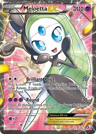 Meloetta EX (Full Art) — Legendary Treasures: Radiant Collection Pokémon TCG card by Eske Yoshinob