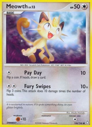 Meowth — Legends Awakened Pokémon TCG card by Uninori