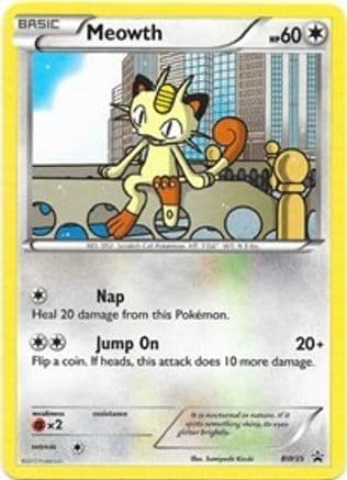 Meowth - BW35 — Black and White Promos Pokémon TCG card by Sumiyoshi Kizuki