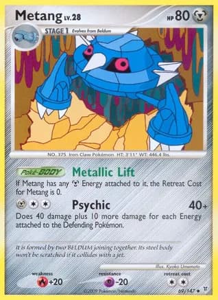 Metang — Supreme Victors Pokémon TCG card by Kyoko Umemoto