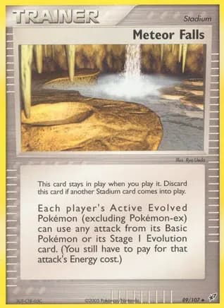 Meteor Falls — EX Deoxys Pokémon TCG card by Ryo Ueda