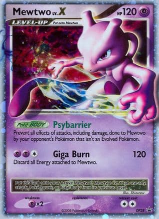 Mewtwo LV.X - DP28 — Diamond and Pearl Promos Pokémon TCG card by Shizurow