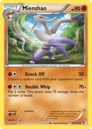 Mienshao — Boundaries Crossed Pokémon TCG card by Kagemaru Himeno