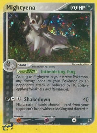 Mightyena - 10/109 — EX Ruby and Sapphire Pokémon TCG card by Ahnuka Nishida