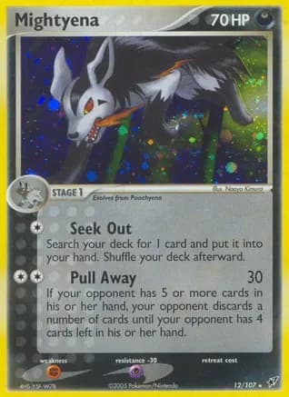 Mightyena — EX Deoxys Pokémon TCG card by Naoyo Kimura