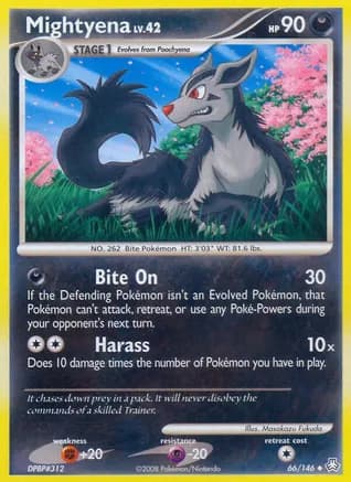 Mightyena — Legends Awakened Pokémon TCG card by Masakazu Fukuda
