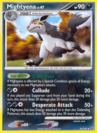 Mightyena — Platinum Pokémon TCG card by Kouki Saitou