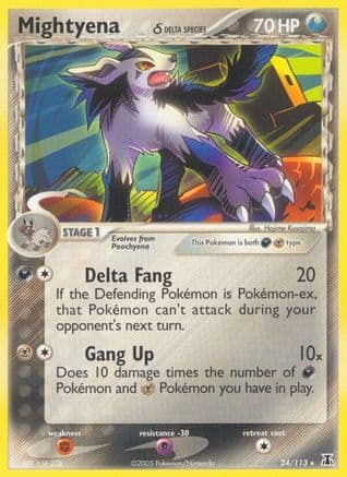 Mightyena (Delta Species) — Delta Species Pokémon TCG card by Hajime Kusajima