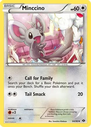 Minccino — Next Destinies Pokémon TCG card by Tomohiro Kitakaze