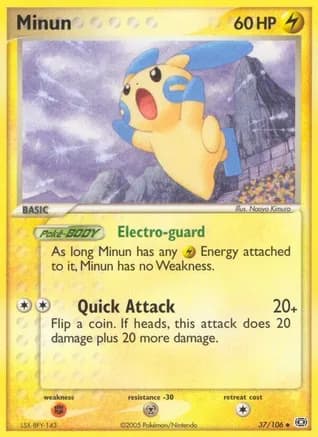 Minun — EX Emerald Pokémon TCG card by Naoyo Kimura
