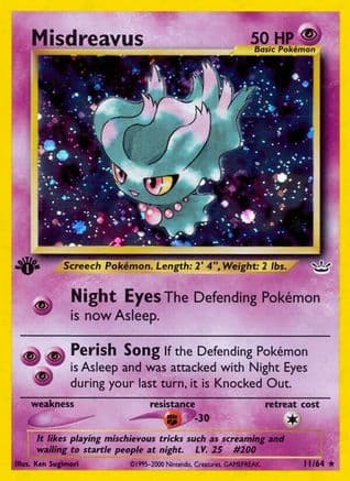 Misdreavus — Neo Revelation Pokémon TCG card by Ken Sugimori