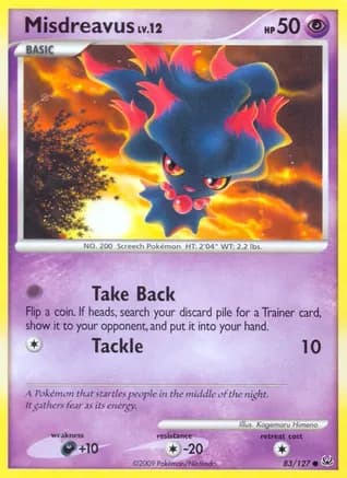 Misdreavus — Platinum Pokémon TCG card by Kagemaru Himeno