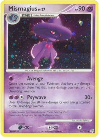 Mismagius — Diamond and Pearl Pokémon TCG card by Mikiko Takeda